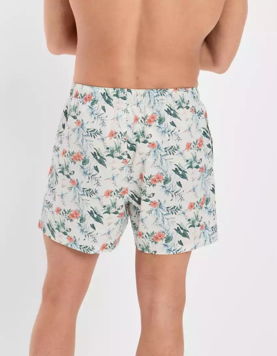 Shorts De Bain American Eagle AEO Tropical Stretch Pocket Rose Homme | RZH-40218498